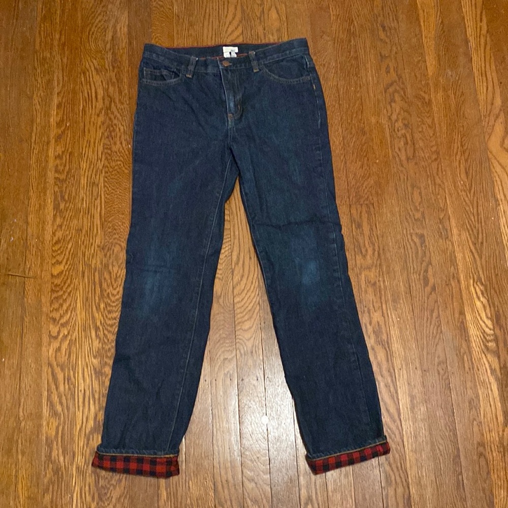 Crewcuts size 14 flannel lined boys jeans